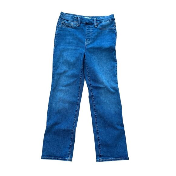 Good American Denim - Good American Pull On Straight Power Stretch Jeans Size M Good Legs
